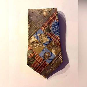 Pierre Cardin Silk Pink Pastel Check Floral Tie EUC